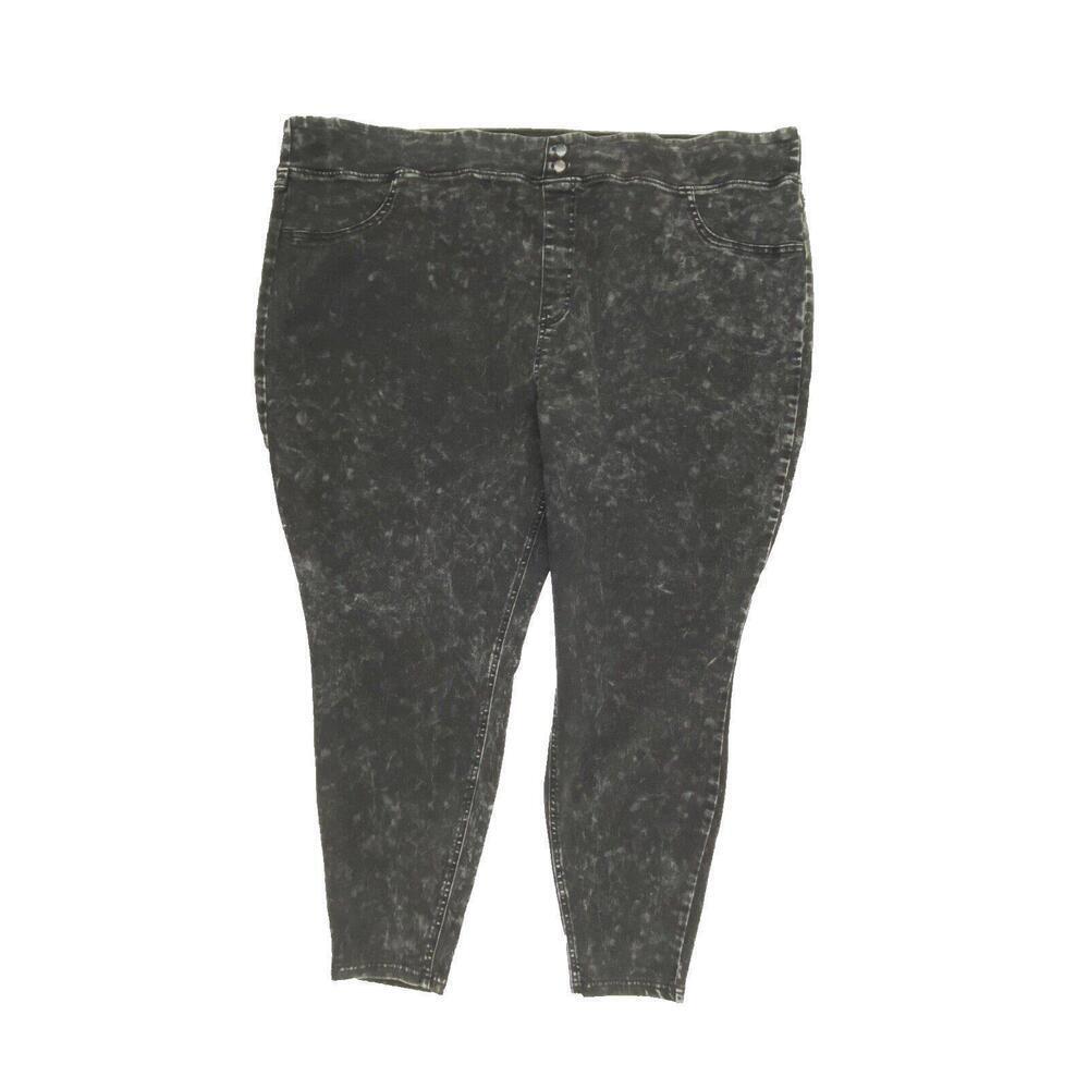 Terra & Sky Pull On Jegging Women's size 4X 28W-30W Black Denim jeans